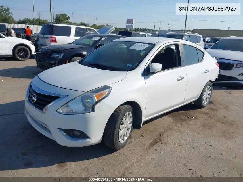 3N1CN7AP3JL887927 2018 Nissan Versa Sedan S/S Plus/Sv/Sl