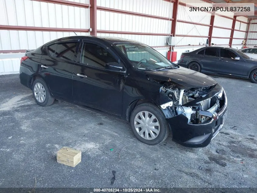 2018 Nissan Versa 1.6 Sv VIN: 3N1CN7AP0JL837258 Lot: 40705234