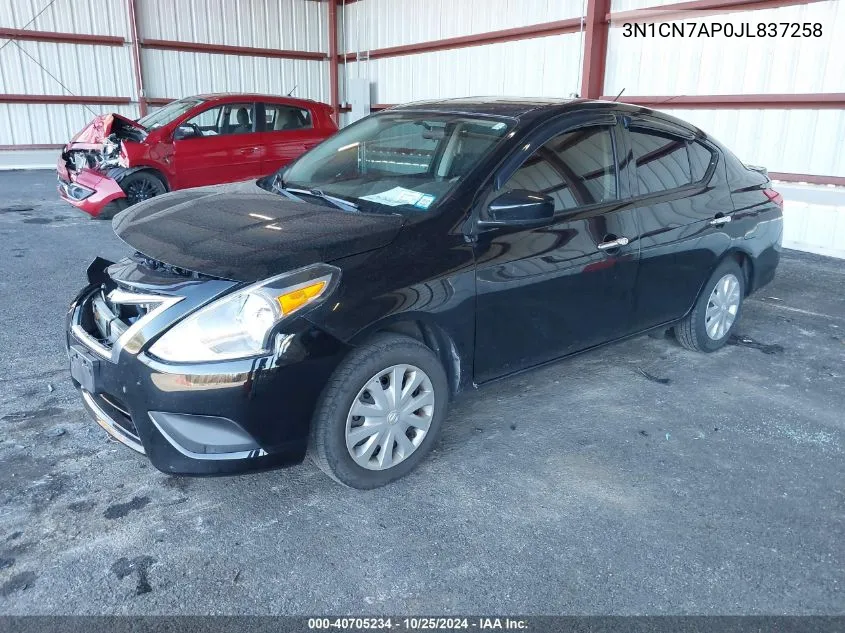 2018 Nissan Versa 1.6 Sv VIN: 3N1CN7AP0JL837258 Lot: 40705234