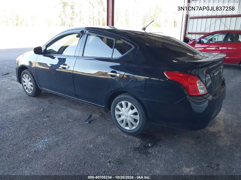 2018 Nissan Versa 1.6 Sv VIN: 3N1CN7AP0JL837258 Lot: 40705234