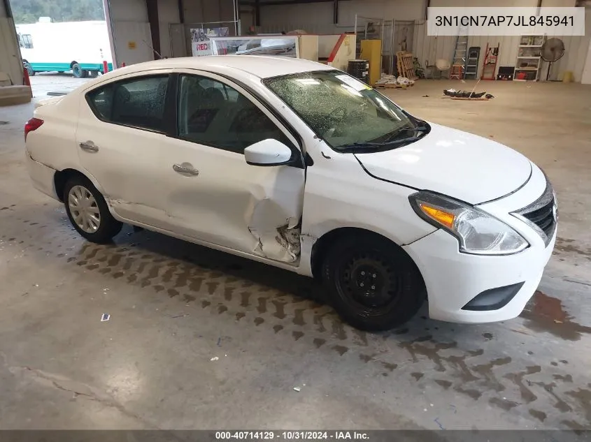 2018 Nissan Versa 1.6 Sv VIN: 3N1CN7AP7JL845941 Lot: 40714129