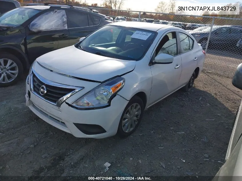 3N1CN7APXJL843729 2018 Nissan Versa 1.6 Sv