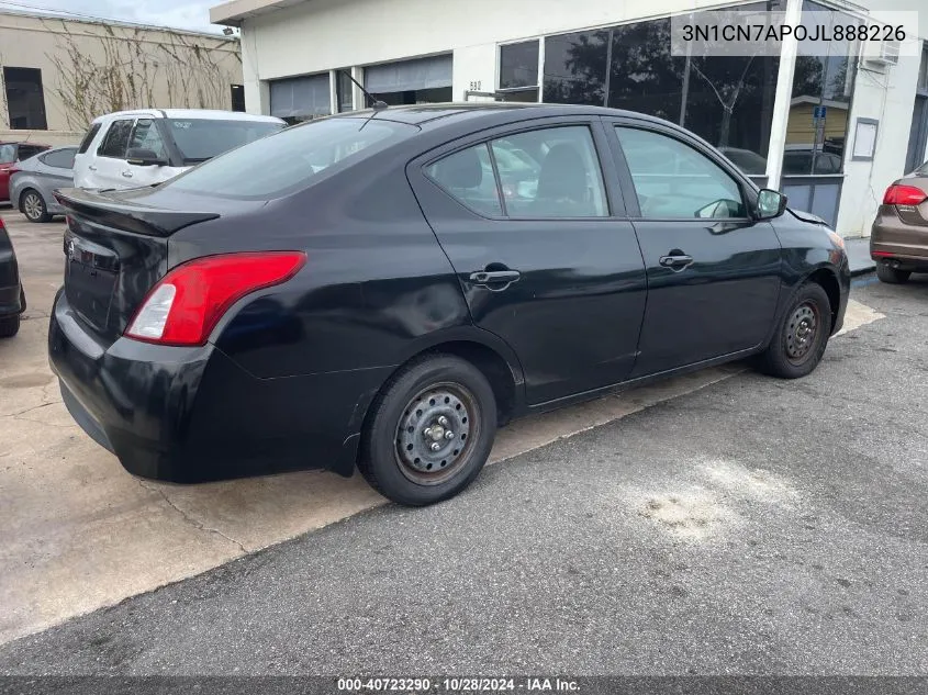 2018 Nissan Versa S/S Plus/Sv/Sl VIN: 3N1CN7APOJL888226 Lot: 40723290