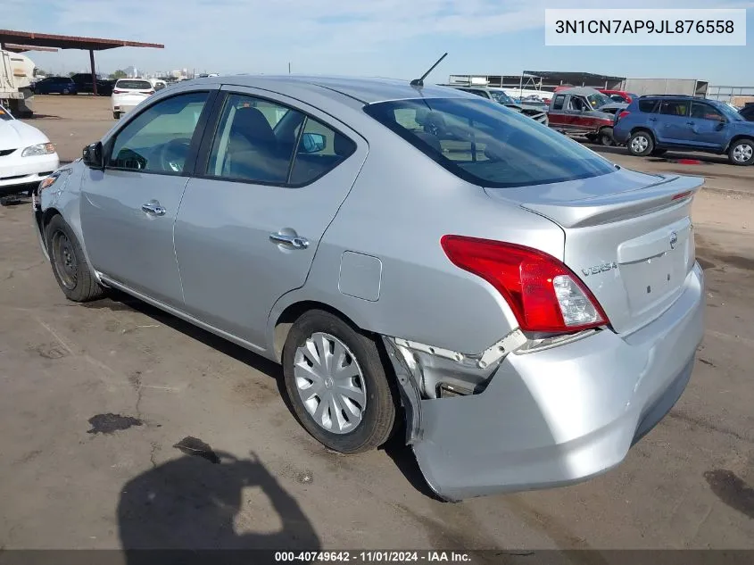 2018 Nissan Versa 1.6 Sv VIN: 3N1CN7AP9JL876558 Lot: 40749642