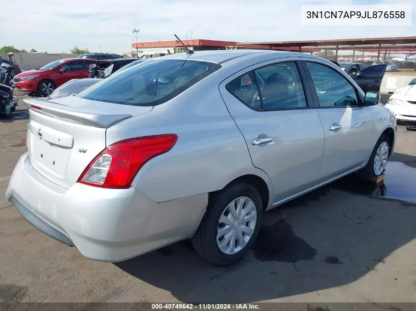 2018 Nissan Versa 1.6 Sv VIN: 3N1CN7AP9JL876558 Lot: 40749642