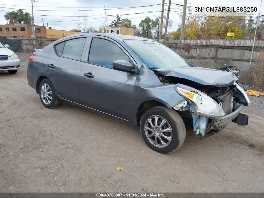 2018 Nissan Versa 1.6 S+ VIN: 3N1CN7AP5JL883250 Lot: 40755007