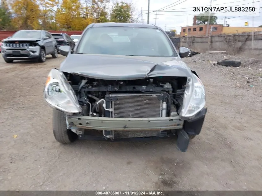 2018 Nissan Versa 1.6 S+ VIN: 3N1CN7AP5JL883250 Lot: 40755007