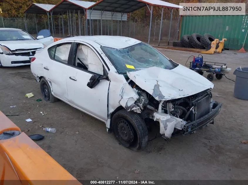 2018 Nissan Versa 1.6 Sv VIN: 3N1CN7AP9JL887950 Lot: 40812277