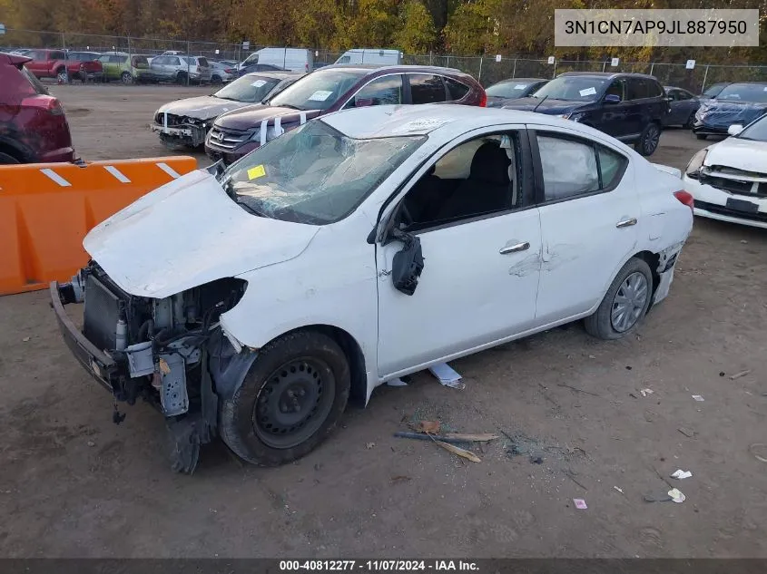 2018 Nissan Versa 1.6 Sv VIN: 3N1CN7AP9JL887950 Lot: 40812277