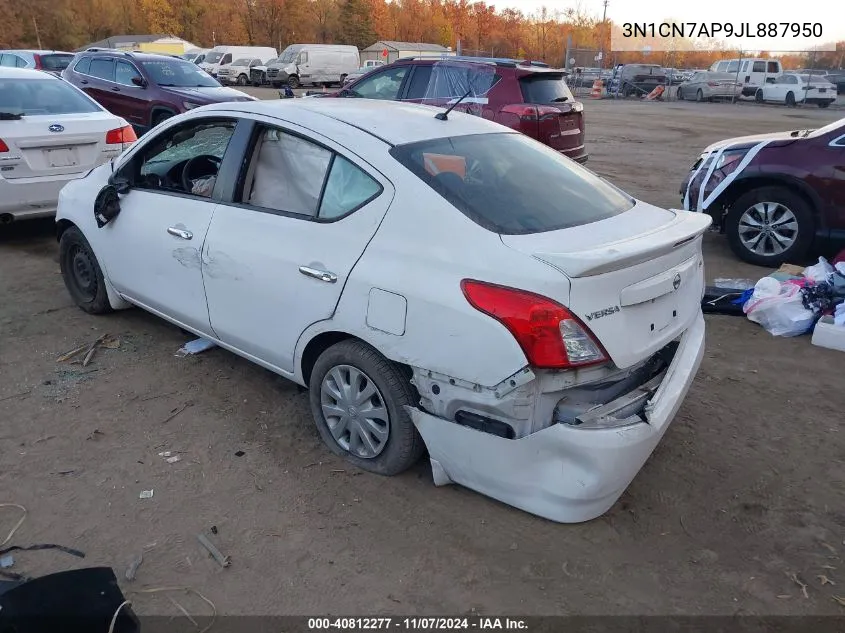 2018 Nissan Versa 1.6 Sv VIN: 3N1CN7AP9JL887950 Lot: 40812277