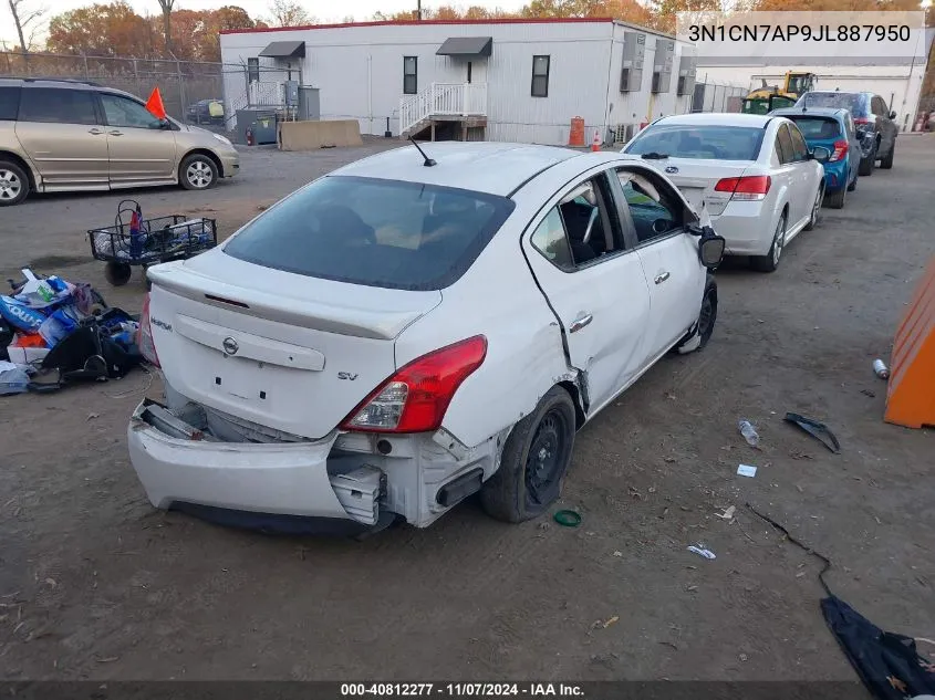 2018 Nissan Versa 1.6 Sv VIN: 3N1CN7AP9JL887950 Lot: 40812277