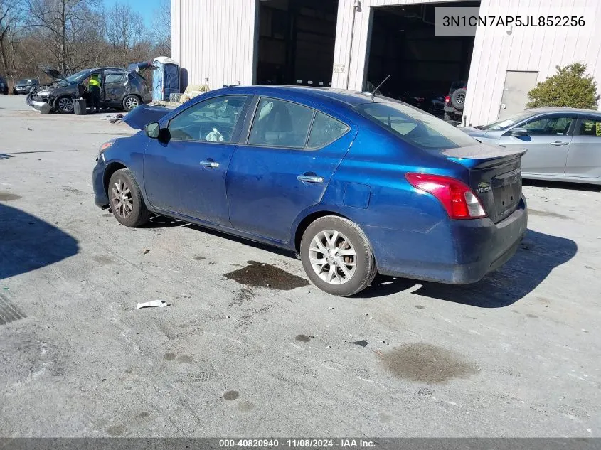 2018 Nissan Versa 1.6 Sv VIN: 3N1CN7AP5JL852256 Lot: 40820940