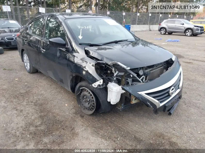 2018 Nissan Versa 1.6 S+ VIN: 3N1CN7AP4JL811049 Lot: 40822838