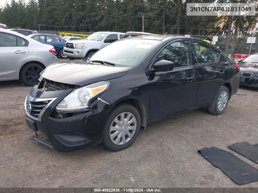 2018 Nissan Versa 1.6 S+ VIN: 3N1CN7AP4JL811049 Lot: 40822838