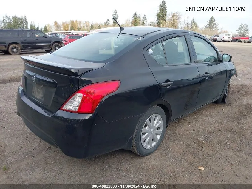 2018 Nissan Versa 1.6 S+ VIN: 3N1CN7AP4JL811049 Lot: 40822838