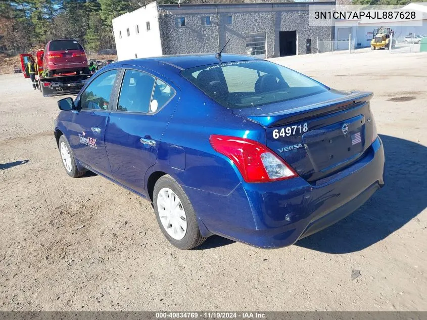 2018 Nissan Versa 1.6 Sv VIN: 3N1CN7AP4JL887628 Lot: 40834769