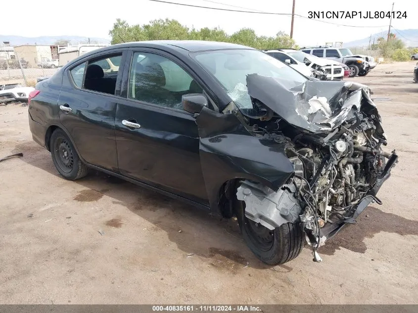 2018 Nissan Versa 1.6 Sv VIN: 3N1CN7AP1JL804124 Lot: 40835161