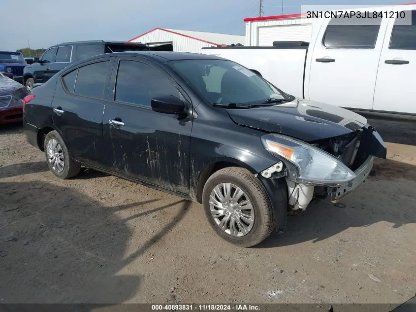 2018 Nissan Versa 1.6 Sv VIN: 3N1CN7AP3JL841210 Lot: 40893831