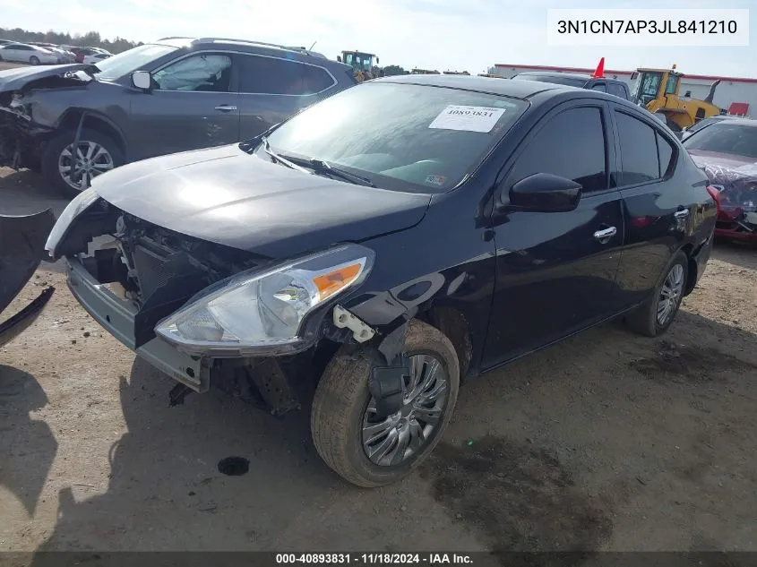 2018 Nissan Versa 1.6 Sv VIN: 3N1CN7AP3JL841210 Lot: 40893831