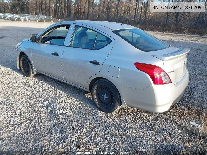 2018 Nissan Versa 1.6 S+ VIN: 3N1CN7AP4JL876709 Lot: 40905938