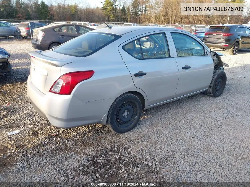 2018 Nissan Versa 1.6 S+ VIN: 3N1CN7AP4JL876709 Lot: 40905938