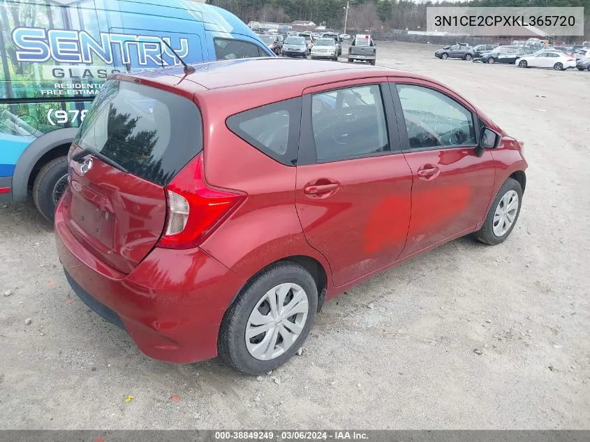 2019 Nissan Versa Note S VIN: 3N1CE2CPXKL365720 Lot: 38849249