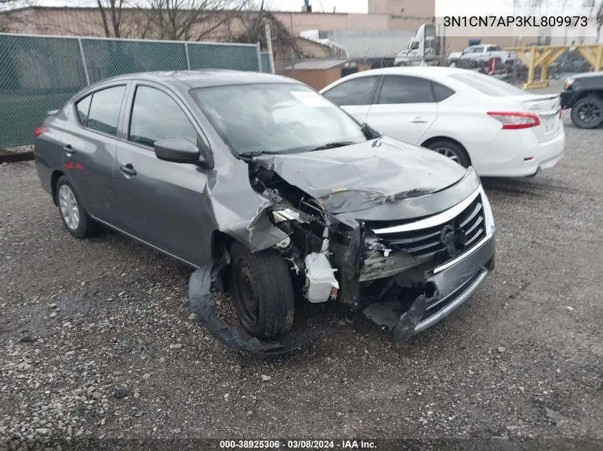 3N1CN7AP3KL809973 2019 Nissan Versa 1.6 S+