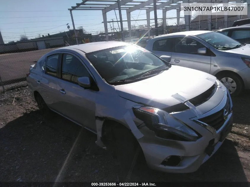 2019 Nissan Versa 1.6 Sv VIN: 3N1CN7AP1KL847007 Lot: 39253656