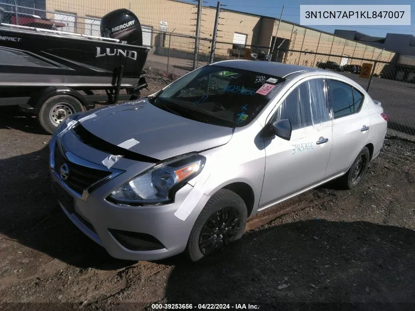 2019 Nissan Versa 1.6 Sv VIN: 3N1CN7AP1KL847007 Lot: 39253656