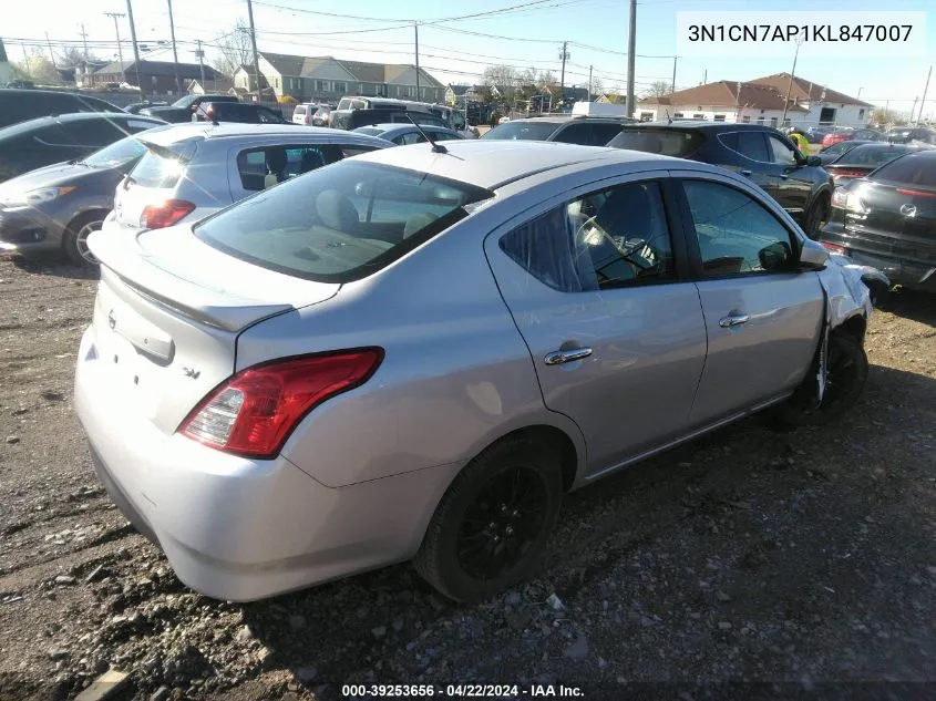 2019 Nissan Versa 1.6 Sv VIN: 3N1CN7AP1KL847007 Lot: 39253656