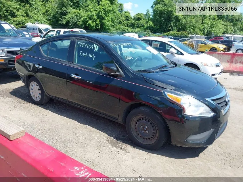 2019 Nissan Versa 1.6 Sv VIN: 3N1CN7AP1KL835066 Lot: 39439094