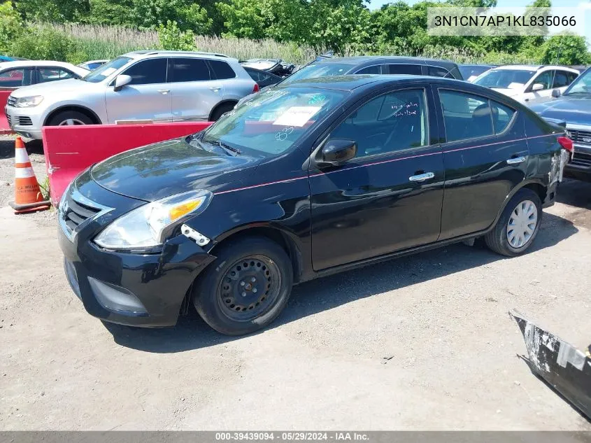 2019 Nissan Versa 1.6 Sv VIN: 3N1CN7AP1KL835066 Lot: 39439094