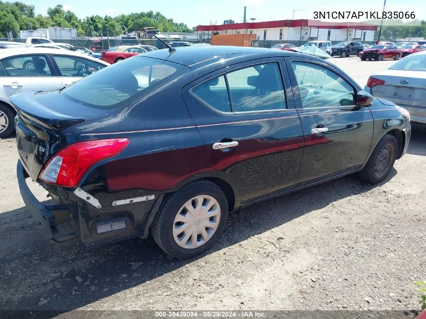 2019 Nissan Versa 1.6 Sv VIN: 3N1CN7AP1KL835066 Lot: 39439094