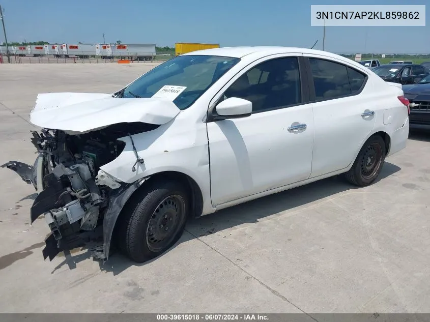 3N1CN7AP2KL859862 2019 Nissan Versa 1.6 Sv