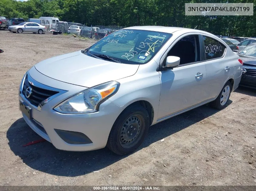 3N1CN7AP4KL867199 2019 Nissan Versa 1.6 Sv