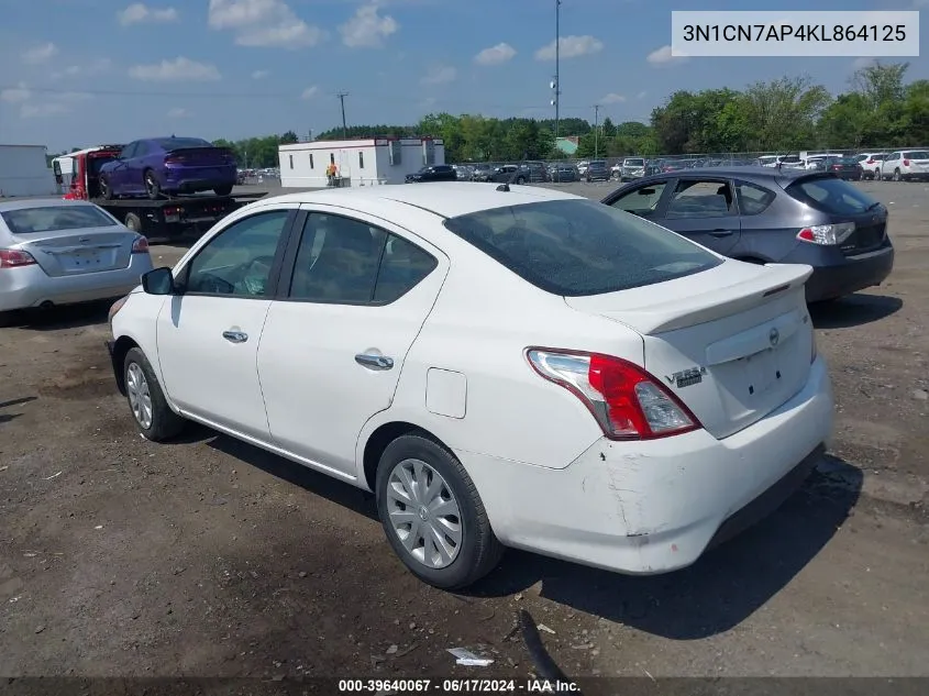 3N1CN7AP4KL864125 2019 Nissan Versa 1.6 Sv