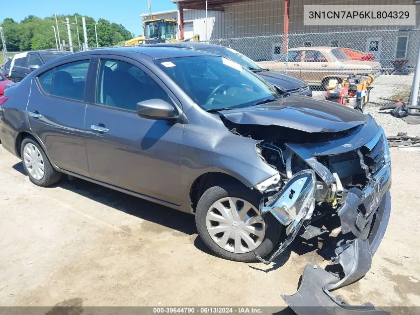 3N1CN7AP6KL804329 2019 Nissan Versa 1.6 Sv