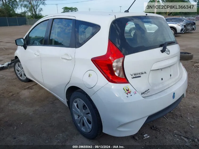 3N1CE2CP8KL366347 2019 Nissan Versa Note Sv