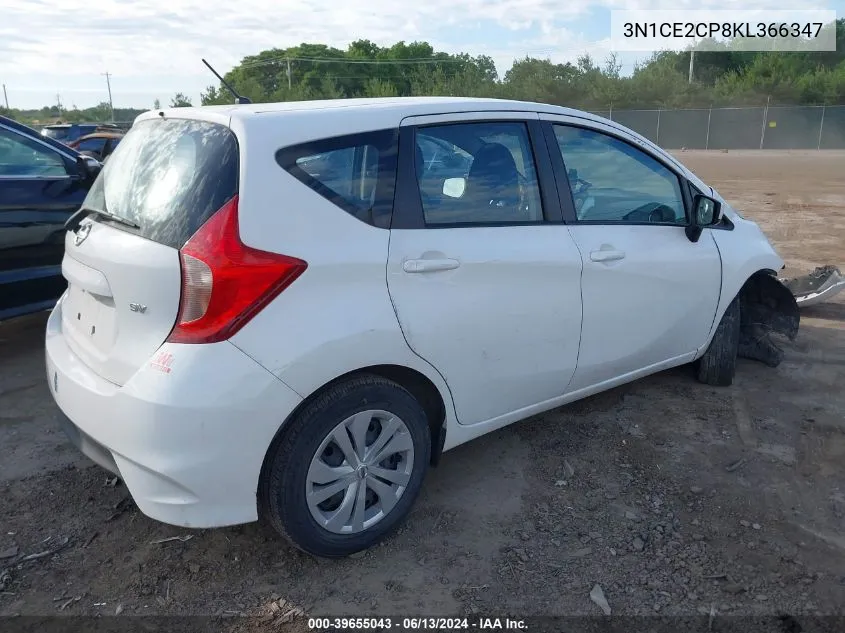 3N1CE2CP8KL366347 2019 Nissan Versa Note Sv