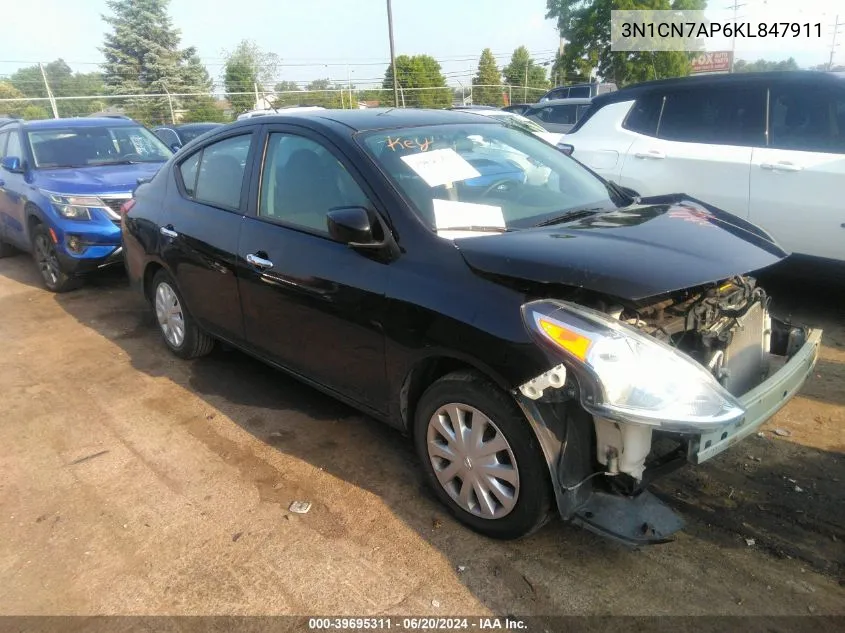 3N1CN7AP6KL847911 2019 Nissan Versa 1.6 Sv