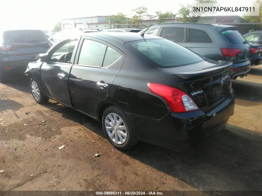 3N1CN7AP6KL847911 2019 Nissan Versa 1.6 Sv