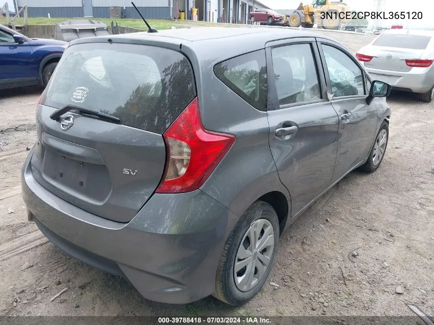 2019 Nissan Versa Note Sv VIN: 3N1CE2CP8KL365120 Lot: 39788418