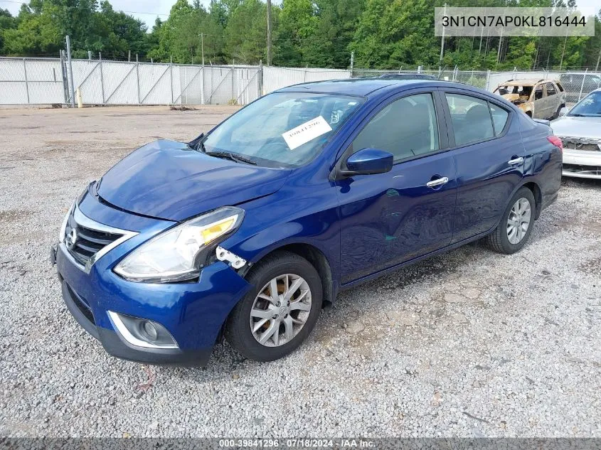 3N1CN7AP0KL816444 2019 Nissan Versa 1.6 Sv