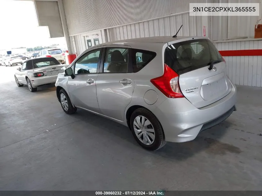 2019 Nissan Versa Note Sv VIN: 3N1CE2CPXKL365555 Lot: 39860232