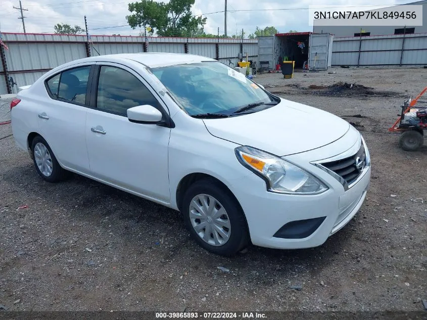 2019 Nissan Versa 1.6 Sv VIN: 3N1CN7AP7KL849456 Lot: 39865893