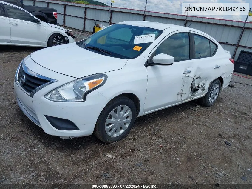 2019 Nissan Versa 1.6 Sv VIN: 3N1CN7AP7KL849456 Lot: 39865893