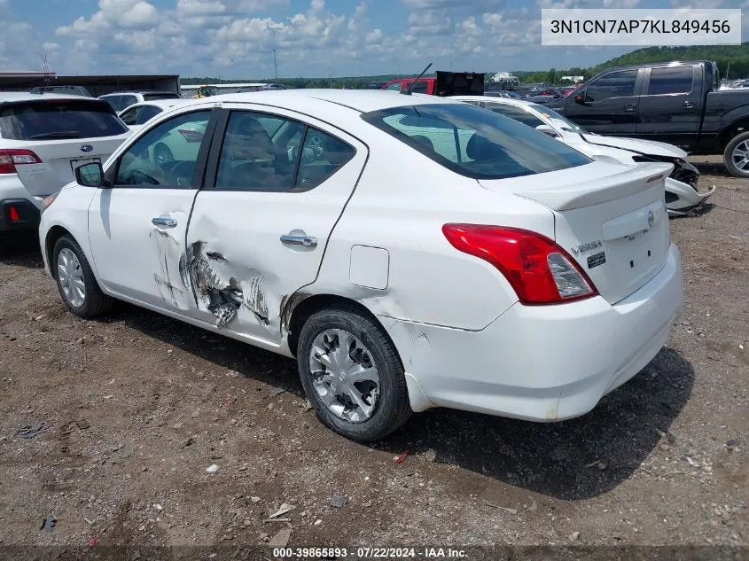 2019 Nissan Versa 1.6 Sv VIN: 3N1CN7AP7KL849456 Lot: 39865893