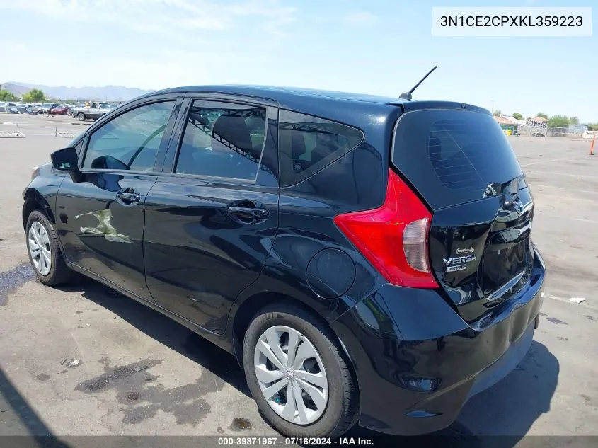 3N1CE2CPXKL359223 2019 Nissan Versa Note Sv