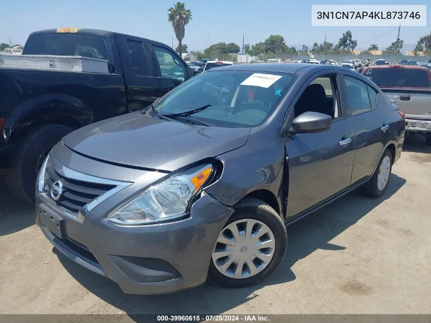 2019 Nissan Versa 1.6 Sv VIN: 3N1CN7AP4KL873746 Lot: 39960615