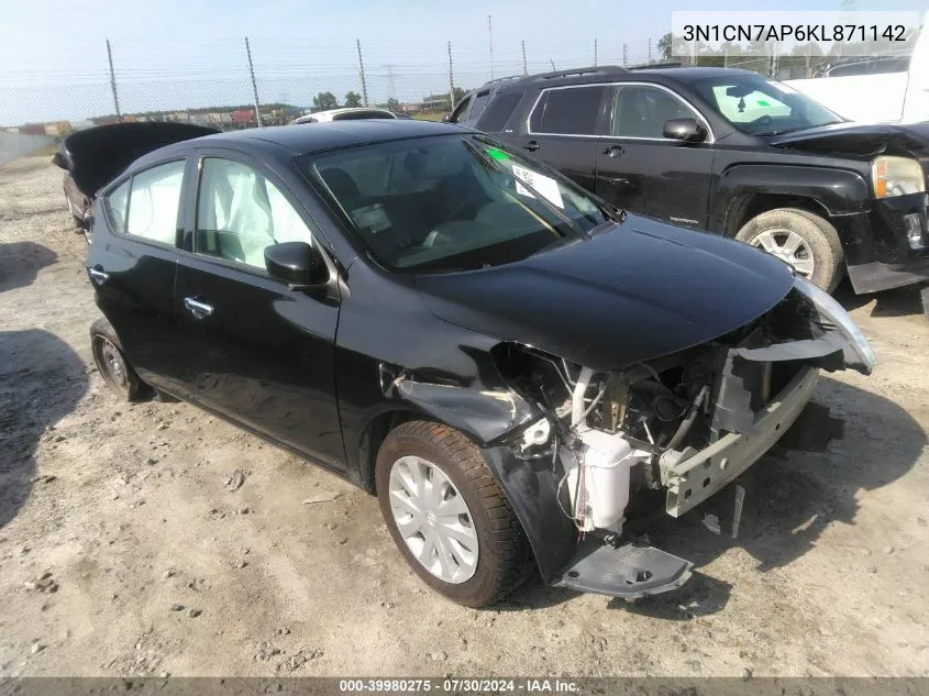 3N1CN7AP6KL871142 2019 Nissan Versa 1.6 Sv